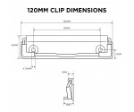 120 mm Checkered Clipboard Clip 